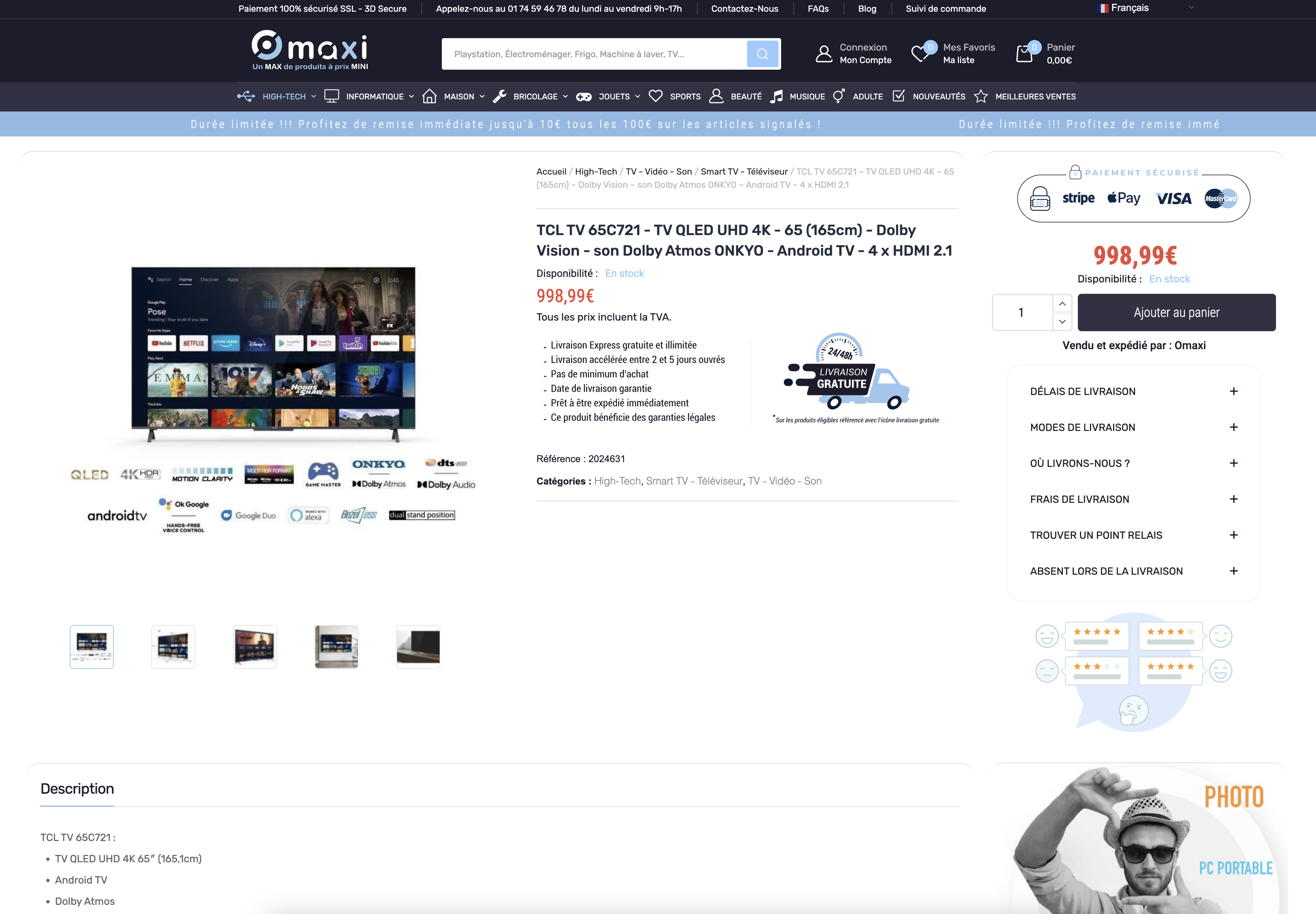 Aperçu du site http://omaxi.fr