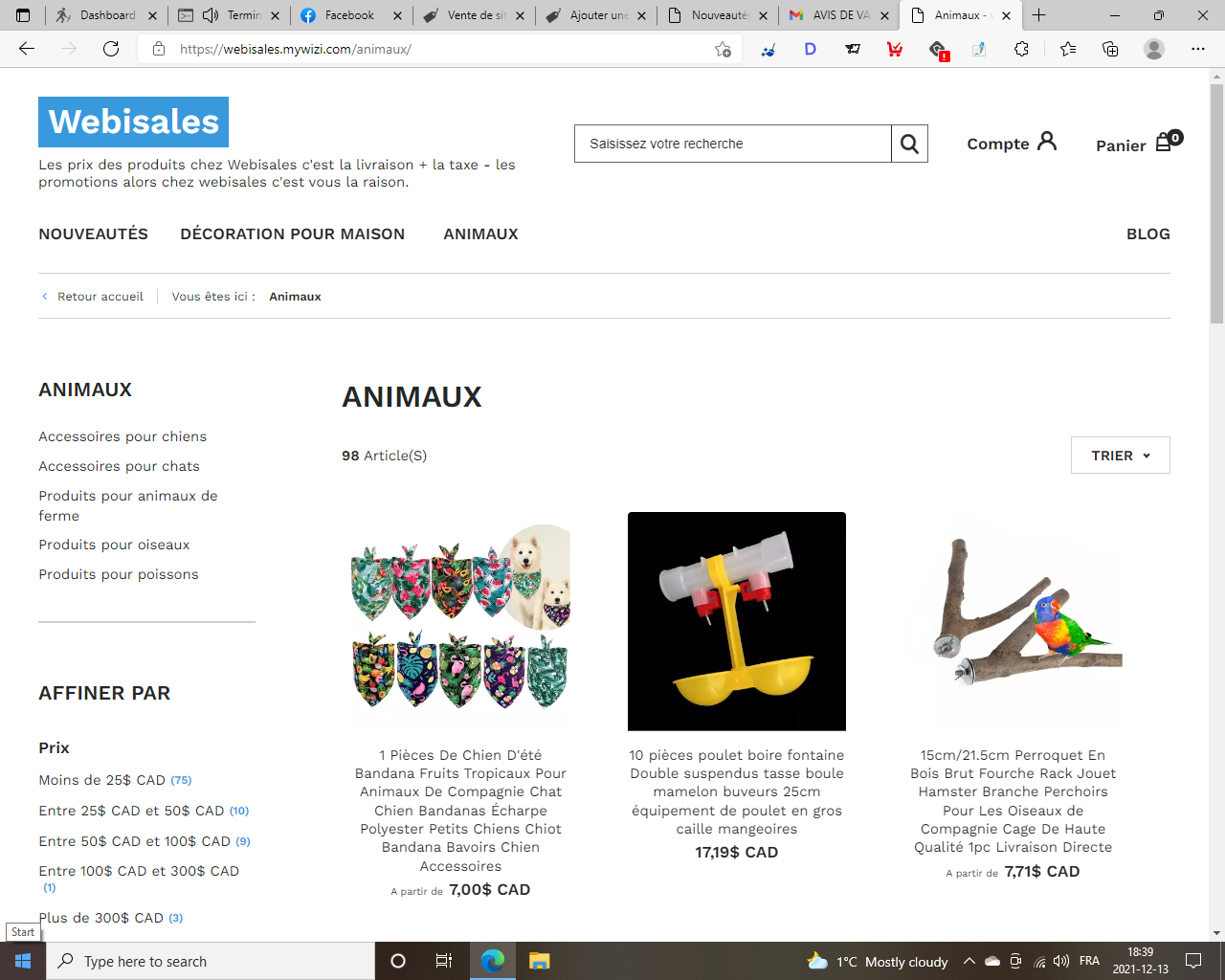 Aperçu du site http://webisales.mywizi.com/