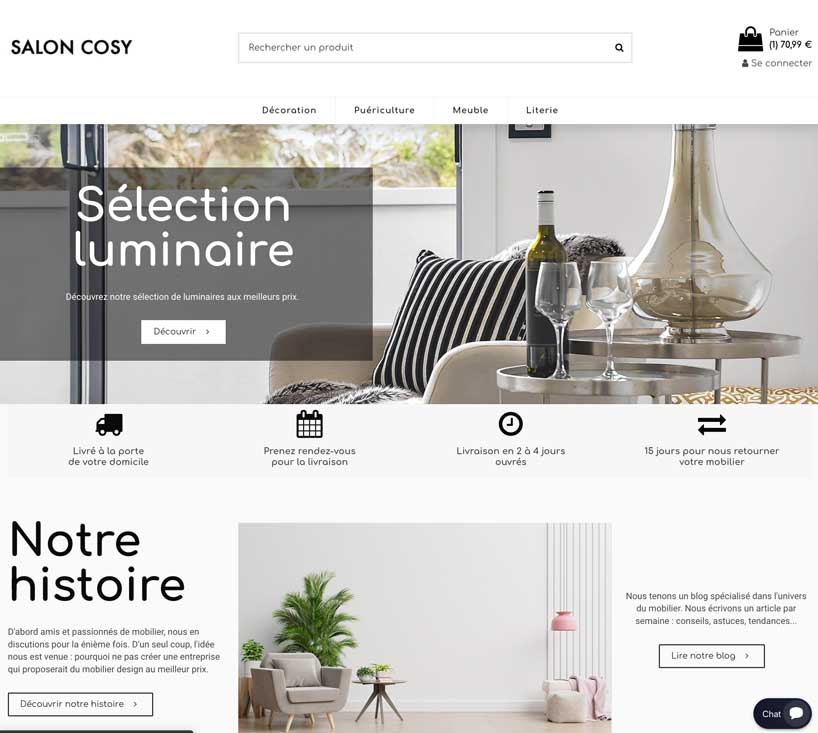 Aperçu du site https://saloncosy.com/