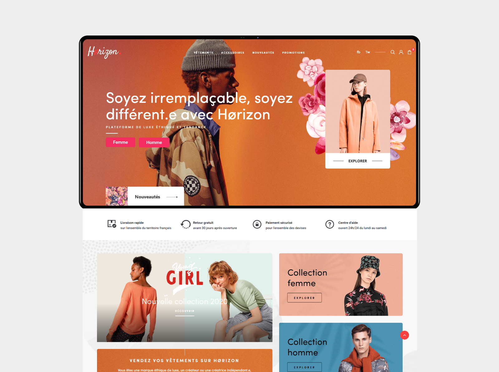 Aperçu du site https://horizon-fr.store