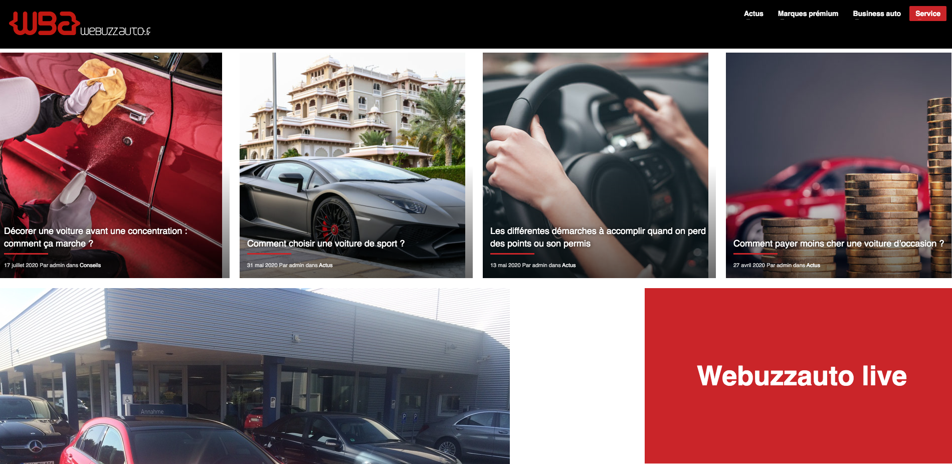 Aperçu du site http://www.webuzzauto.fr