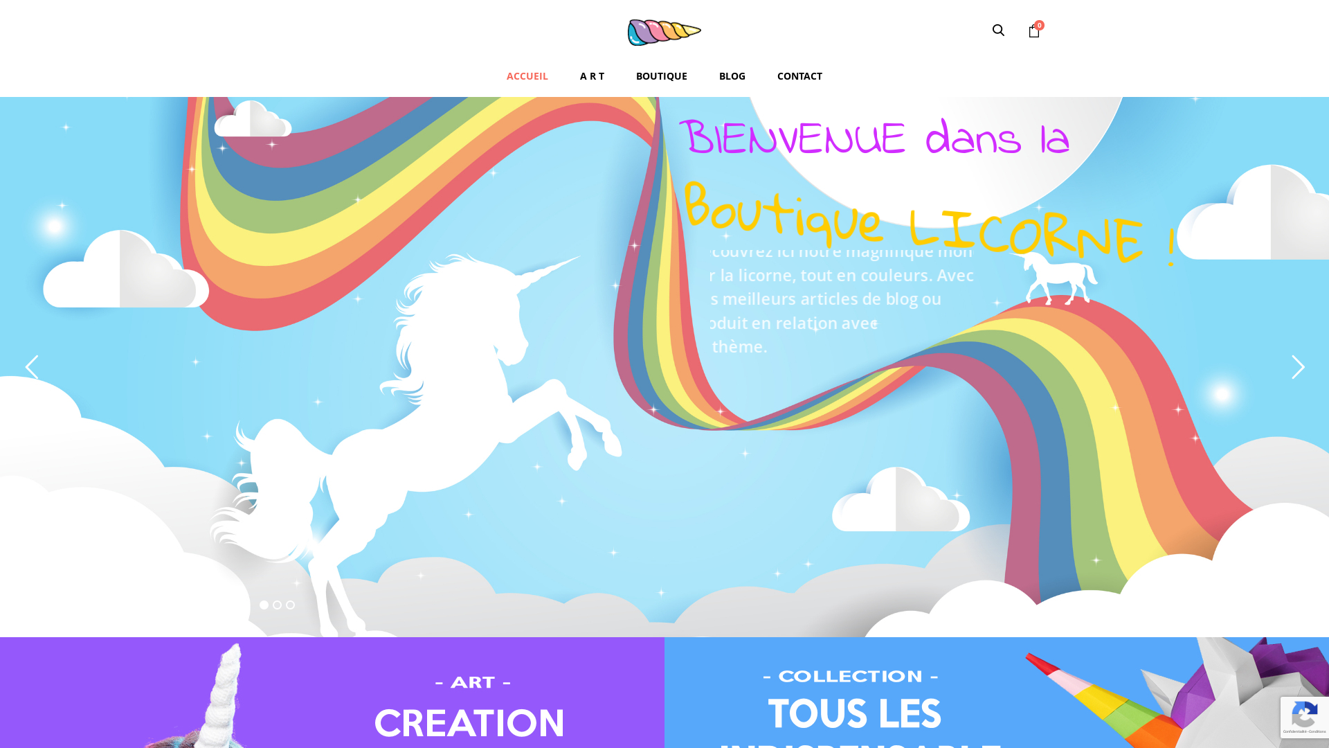 Aperçu du site https://boutique-licorne.fr/