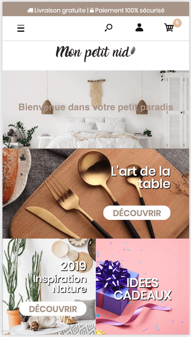 Aperçu du site https://monpetitnid.shop/