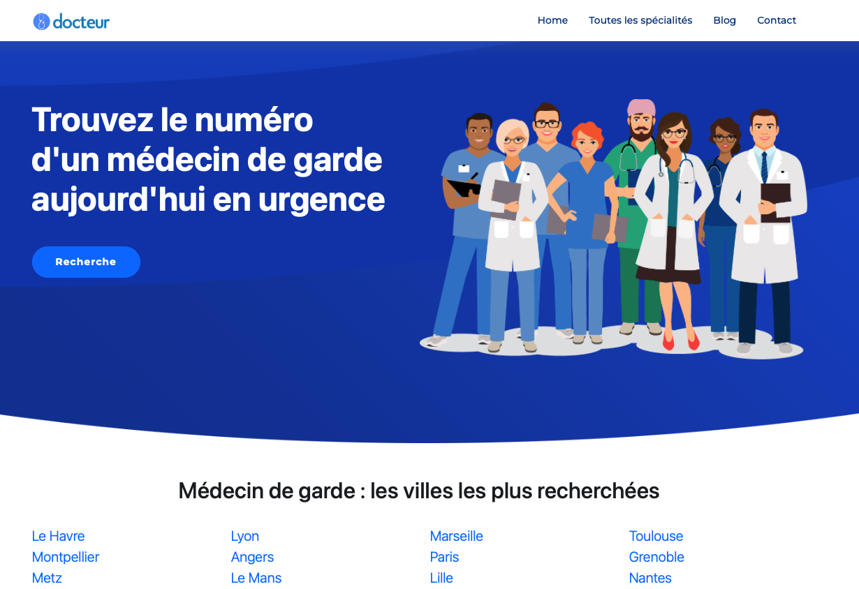 Aperçu du site http://www.docteur.fr