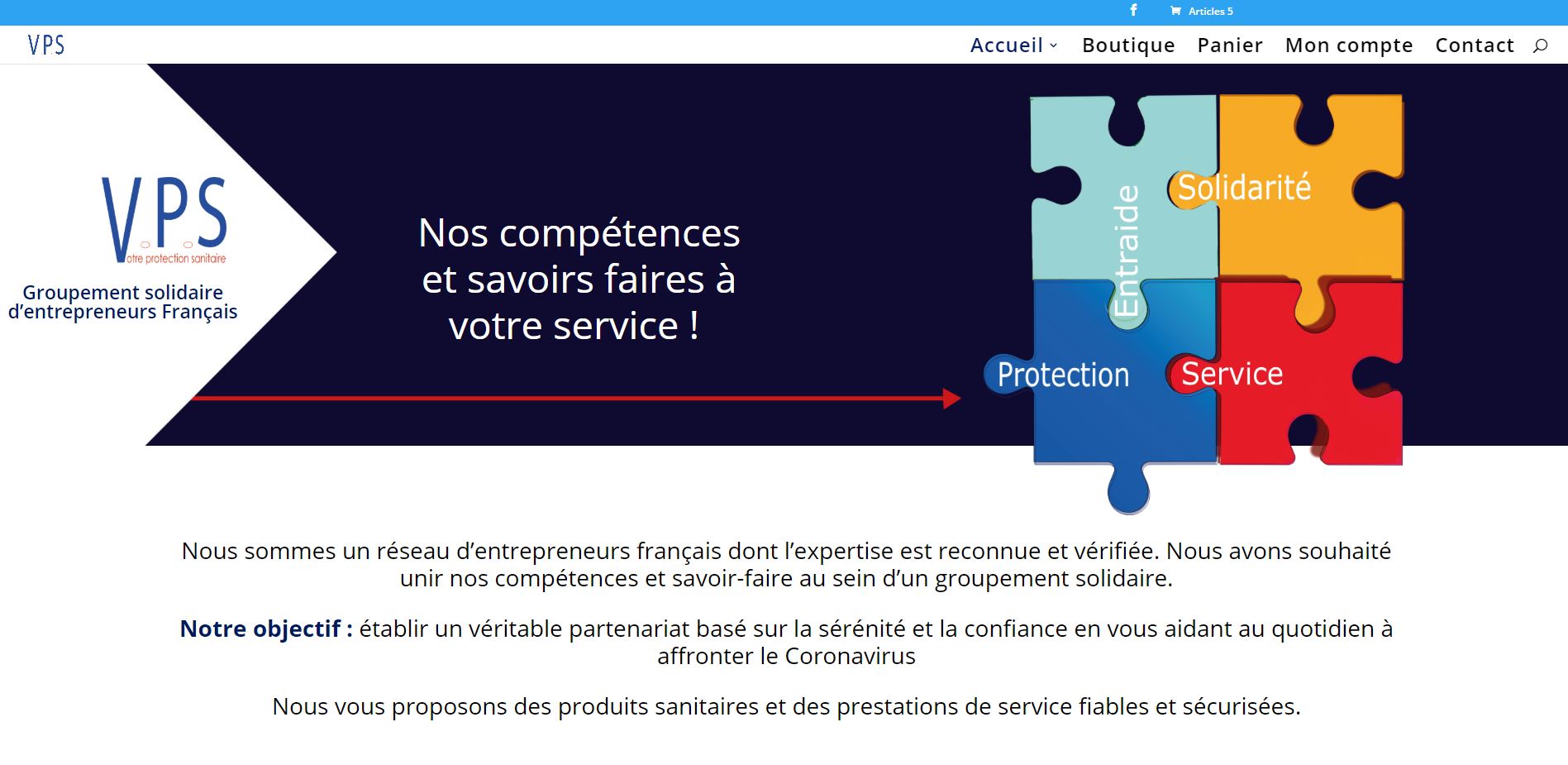Aperçu du site https://www.votre-protection-sanitaire.fr/