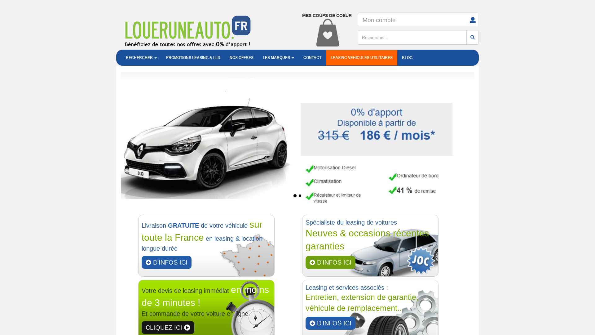 Aperçu du site https://www.loueruneauto.fr/