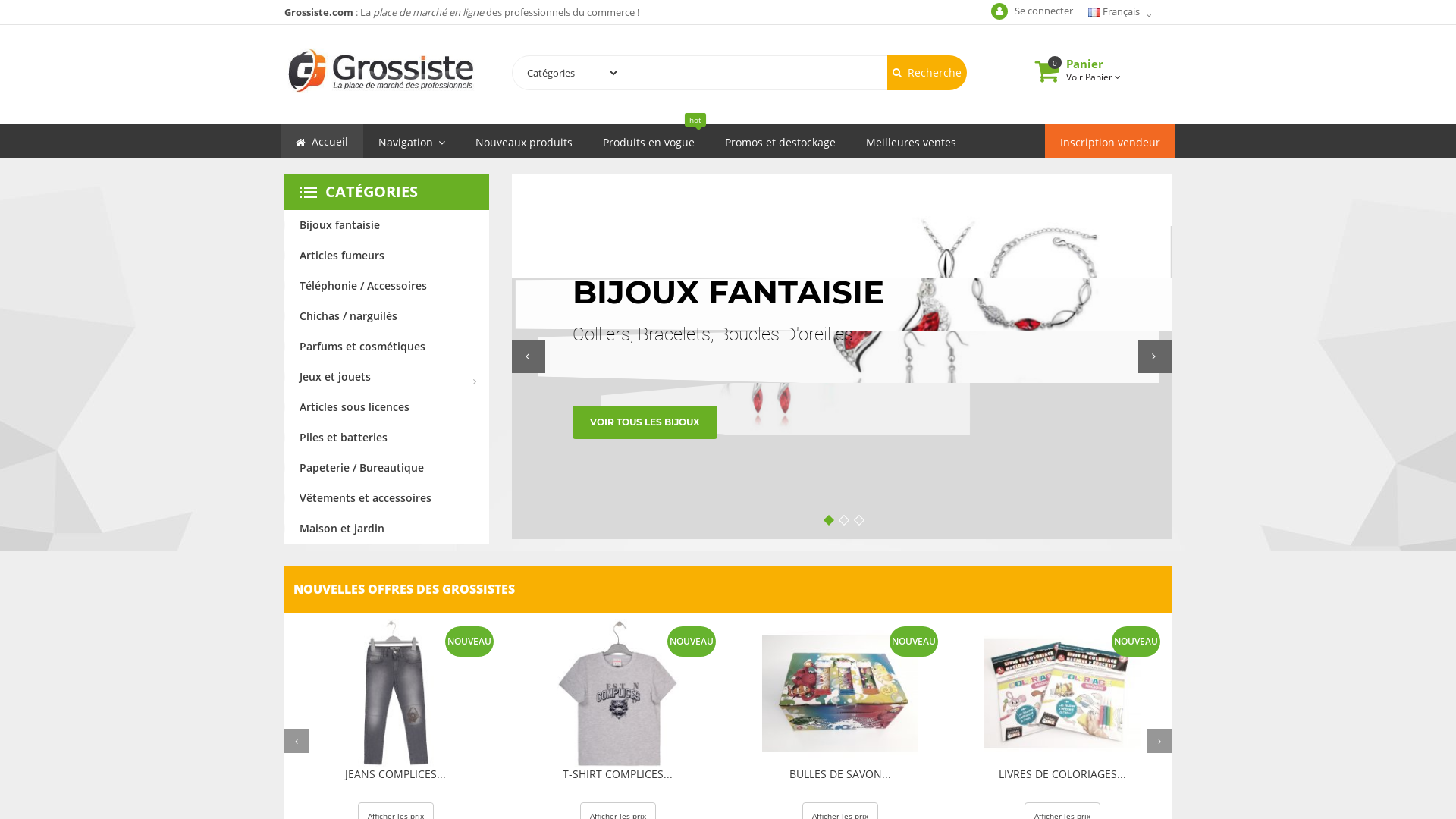 Aperçu du site https://www.grossiste.com