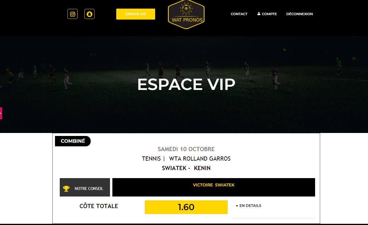 Aperçu du site http://watpronos.com