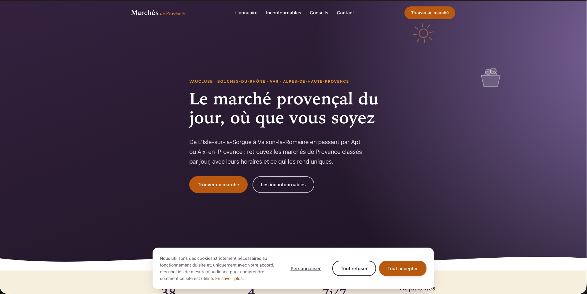 Aperçu du site https://marchedeprovence.fr