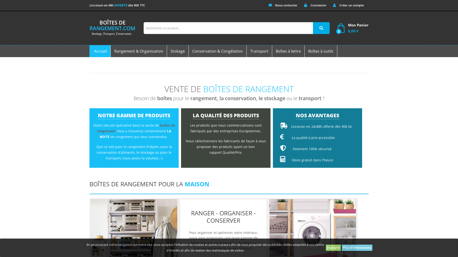 Aperçu du site https://www.boites-de-rangement.com/