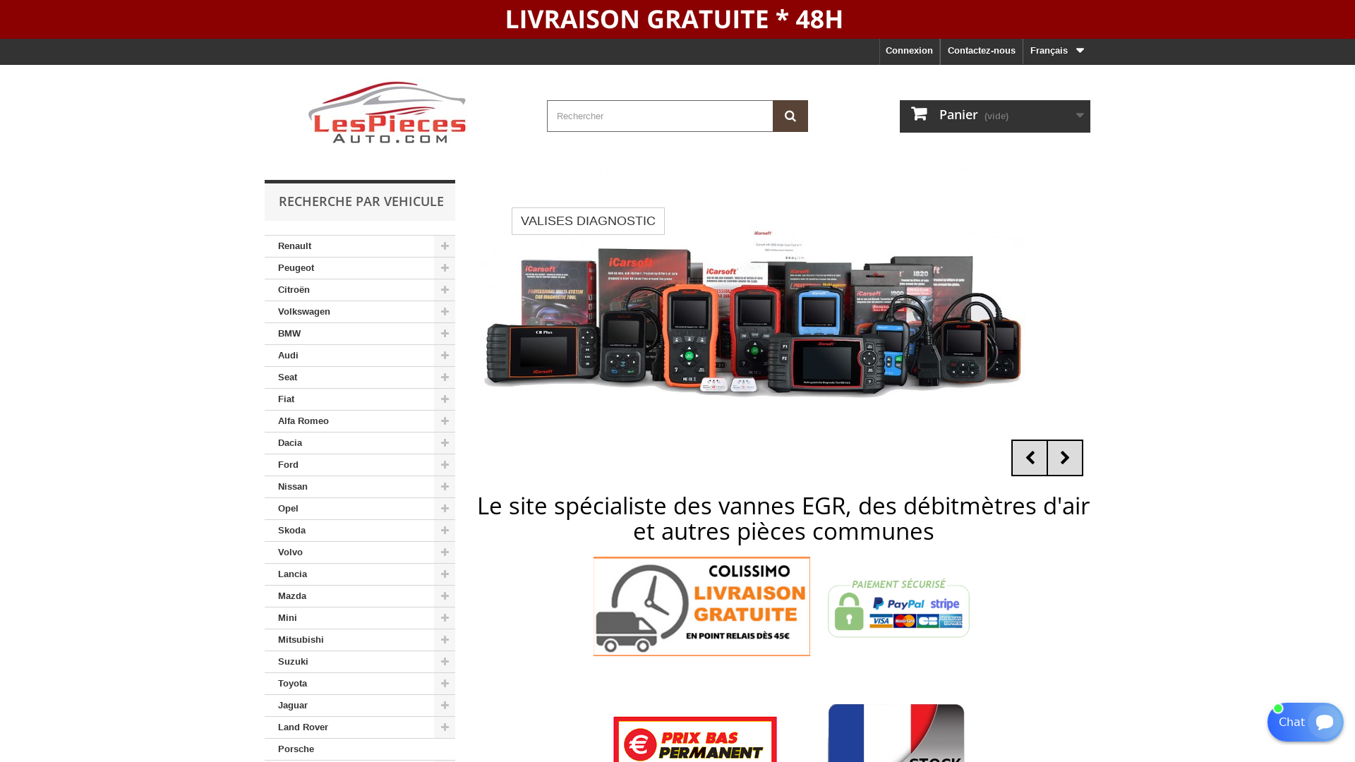 Aperçu du site http://www.lespiecesauto.com