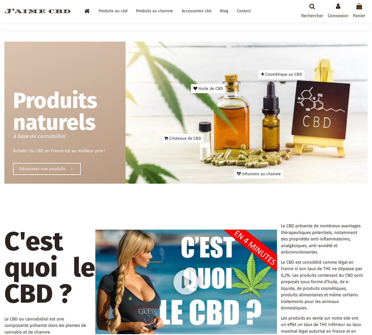 Aperçu du site https://jaimecbd.com