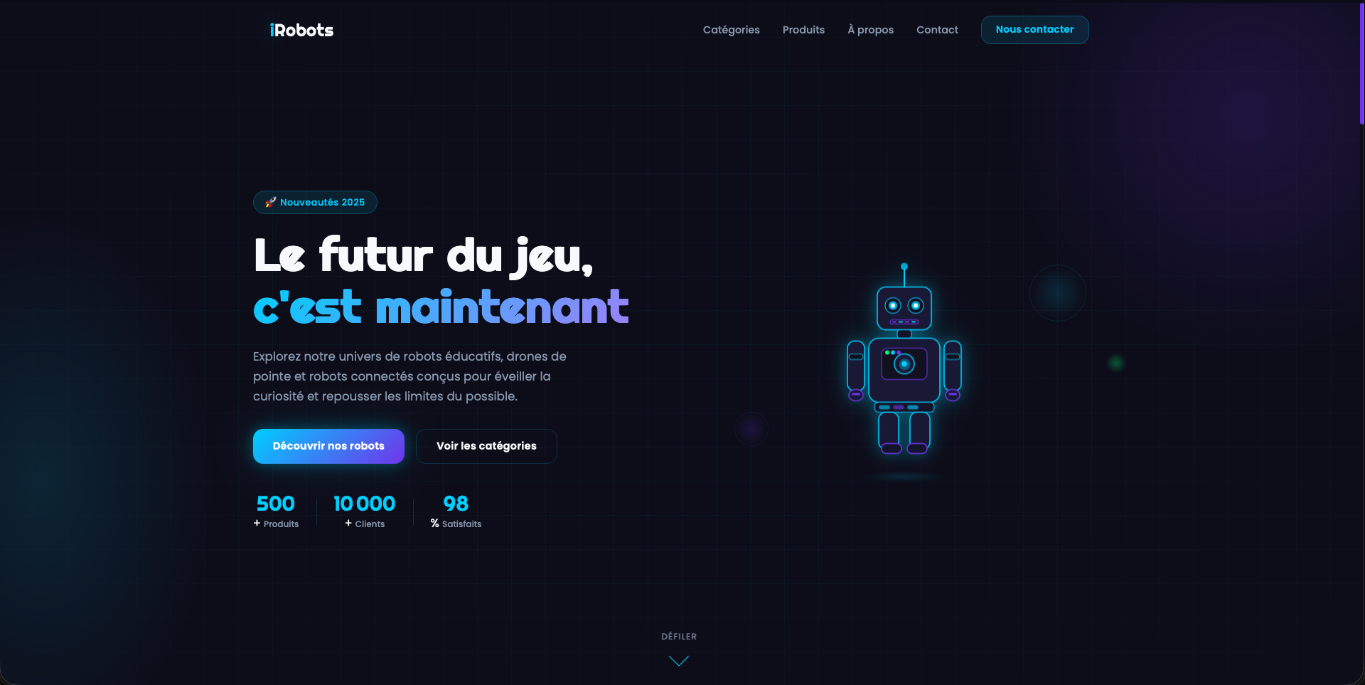 Aperçu du site https://irobots.fr