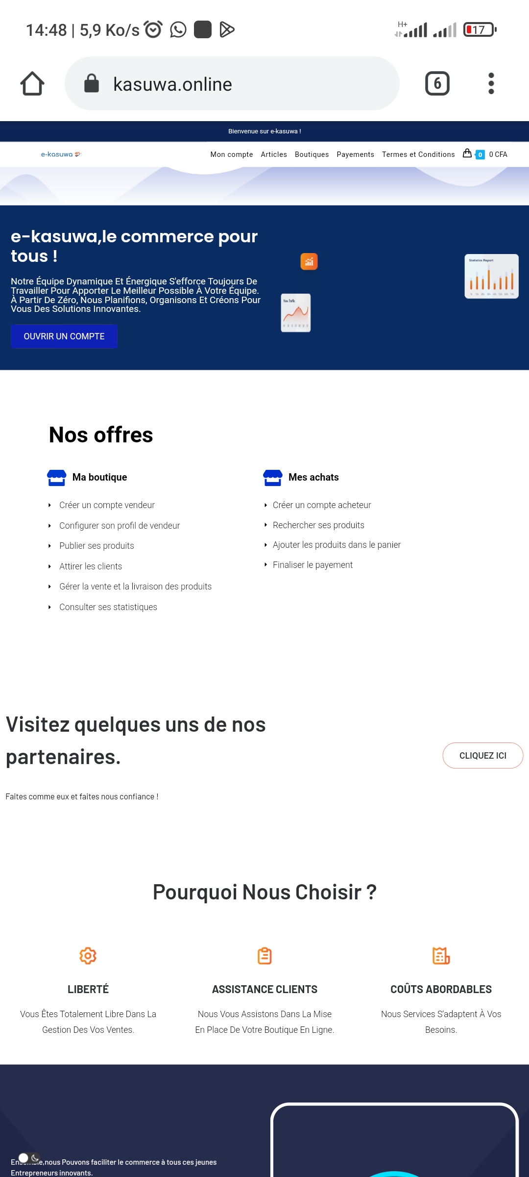 Aperçu du site http://kasuwa.online