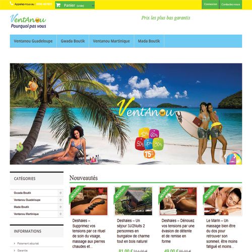 Aperçu du site https://www.ventanou.com