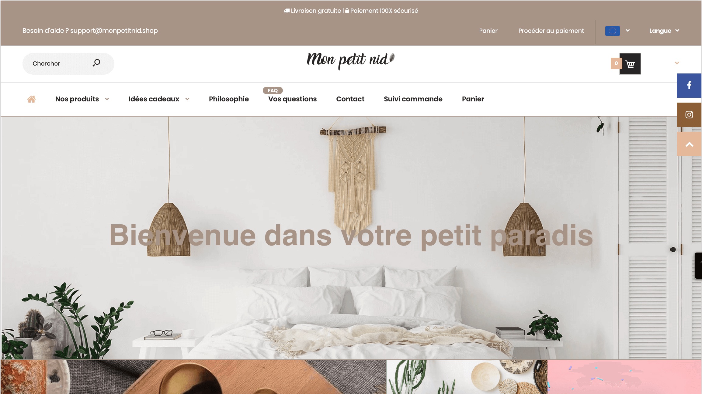 Aperçu du site https://monpetitnid.shop/