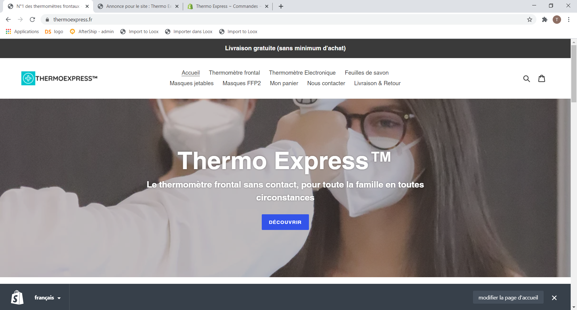 Aperçu du site https://thermoexpress.fr/