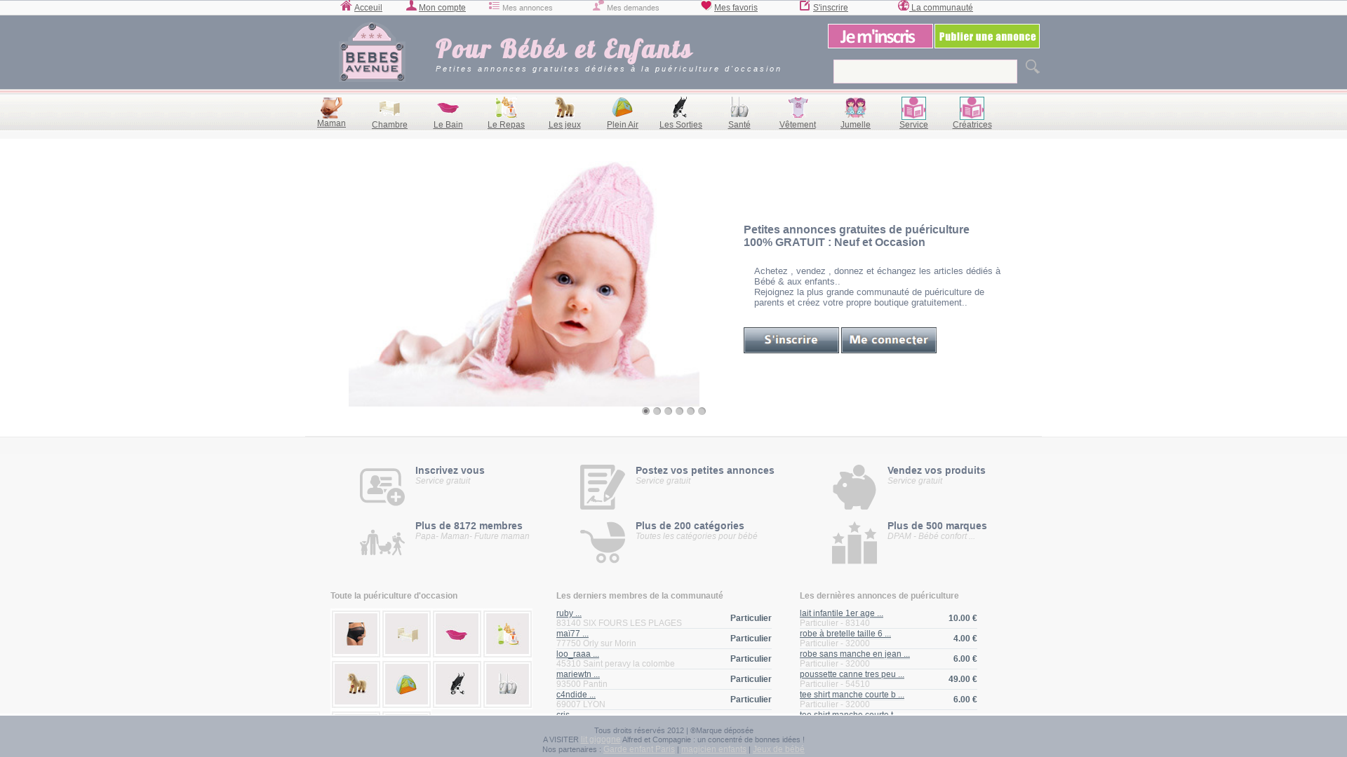 Aperçu du site http://www.bebes-avenue.com/