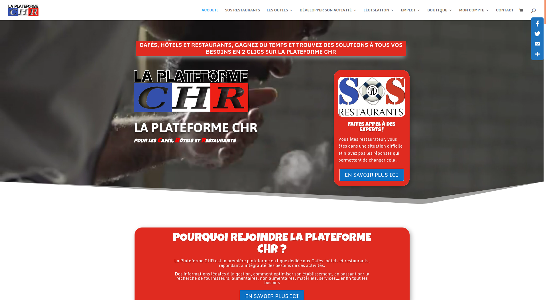 Aperçu du site https://www.laplateformechr.fr