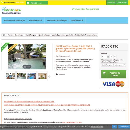 Aperçu du site https://www.ventanou.com