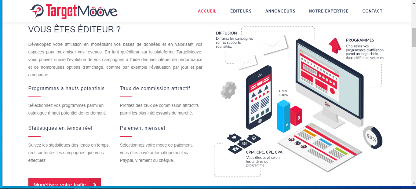 Aperçu du site https://targetmoove.com